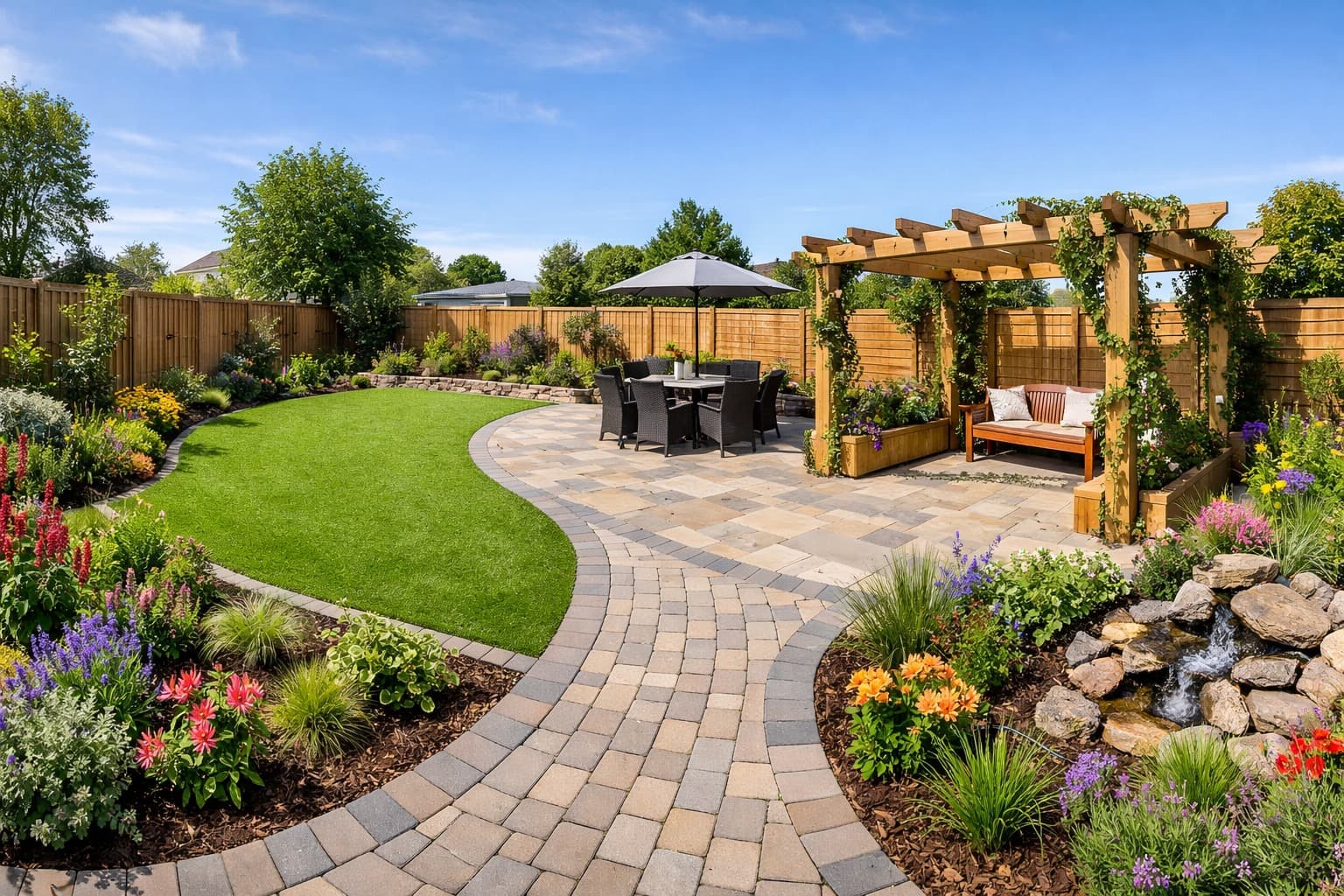 Luxury garden landscape